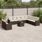 vidaXL 11-tlg. Garten-Sofagarnitur mit Kissen Braun Poly Rattan vidaXL 11-tlg. Garten-Sofagarnitur mit Kissen Braun Poly Rattan