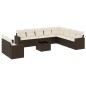 vidaXL 11-tlg. Garten-Sofagarnitur mit Kissen Braun Poly Rattan vidaXL 11-tlg. Garten-Sofagarnitur mit Kissen Braun Poly Rattan
