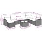 vidaXL 9-tlg. Garten-Sofagarnitur mit Kissen Hellgrau Poly Rattan vidaXL 9-tlg. Garten-Sofagarnitur mit Kissen Hellgrau Poly Rattan