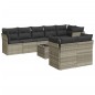 vidaXL 9-tlg. Garten-Sofagarnitur mit Kissen Hellgrau Poly Rattan vidaXL 9-tlg. Garten-Sofagarnitur mit Kissen Hellgrau Poly Rattan