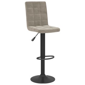 vidaXL Barhocker Hellgrau Samt 