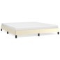 vidaXL Bettgestell Creme 160x200 cm Kunstleder vidaXL Bettgestell Creme 160x200 cm Kunstleder