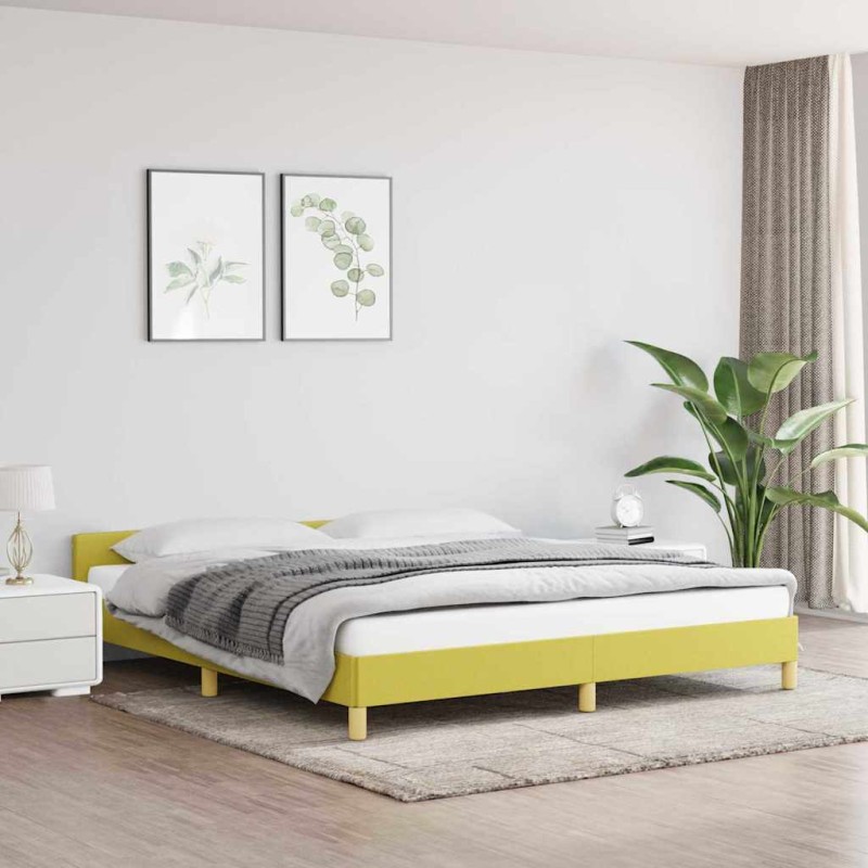 vidaXL Bettgestell ohne Matratze Grün 160x200 cm Stoff vidaXL Bettgestell ohne Matratze Grün 160x200 cm Stoff