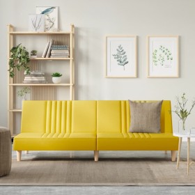 vidaXL Schlafsofa Hellgelb Stoff