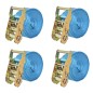 vidaXL Ratschen-Spanngurte 4 Stk. 2 Tonnen 6m×38mm Blau vidaXL Ratschen-Spanngurte 4 Stk. 2 Tonnen 6m×38mm Blau
