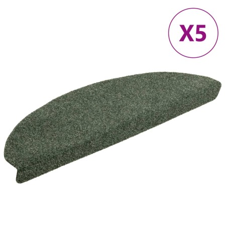 vidaXL Selbstklebende Treppenmatten 5 Stk. Grün 65x21x4cm Nadelvlies