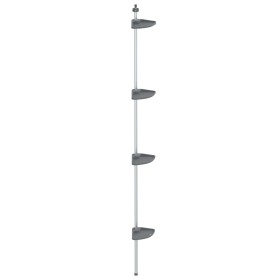vidaXL Teleskop-Eckregal 4 Etagen Silbern Aluminium 