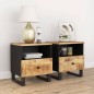 vidaXL Nachttische 2 Stk. Massivholz Mango & Holzwerkstoff vidaXL Nachttische 2 Stk. Massivholz Mango & Holzwerkstoff