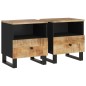 vidaXL Nachttische 2 Stk. Massivholz Mango & Holzwerkstoff vidaXL Nachttische 2 Stk. Massivholz Mango & Holzwerkstoff