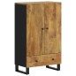 vidaXL Highboard mit Schublade 60x33x100 cm Massivholz Mango & Eisen vidaXL Highboard mit Schublade 60x33x100 cm Massivholz Mango & Eisen