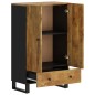 vidaXL Highboard mit Schublade 60x33x100 cm Massivholz Mango & Eisen vidaXL Highboard mit Schublade 60x33x100 cm Massivholz Mango & Eisen