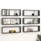 vidaXL Würfelregale 6 Stk. Schwarz 80x15x26,5 cm Holzwerkstoff vidaXL Würfelregale 6 Stk. Schwarz 80x15x26,5 cm Holzwerkstoff