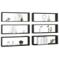 vidaXL Würfelregale 6 Stk. Schwarz 80x15x26,5 cm Holzwerkstoff vidaXL Würfelregale 6 Stk. Schwarz 80x15x26,5 cm Holzwerkstoff
