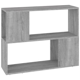 vidaXL Bücherregal/Raumteiler Grau Sonoma 80x24x63 cm