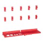 vidaXL 80-tlg. Behälter-Set für Kleinteile mit Wandplatten Rot Schwarz vidaXL 80-tlg. Behälter-Set für Kleinteile mit Wandplatten Rot Schwarz
