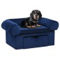 vidaXL Hundesofa mit Schublade Blau 75x50x38 cm Plüsch vidaXL Hundesofa mit Schublade Blau 75x50x38 cm Plüsch