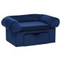 vidaXL Hundesofa mit Schublade Blau 75x50x38 cm Plüsch vidaXL Hundesofa mit Schublade Blau 75x50x38 cm Plüsch