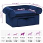 vidaXL Hundesofa mit Schublade Blau 75x50x38 cm Plüsch vidaXL Hundesofa mit Schublade Blau 75x50x38 cm Plüsch