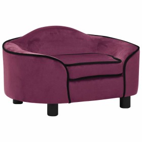 vidaXL Hundesofa Burgunderrot 67x47x36 cm Plüsch