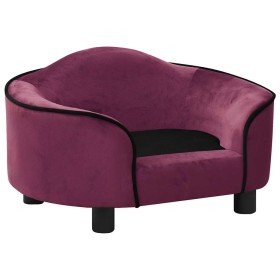 vidaXL Hundesofa Burgunderrot 67x47x36 cm Plüsch