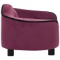 vidaXL Hundesofa Burgunderrot 67x47x36 cm Plüsch vidaXL Hundesofa Burgunderrot 67x47x36 cm Plüsch