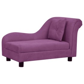 vidaXL Hundesofa mit Kissen Burgunderrot 83x44x44 cm Plüsch  
