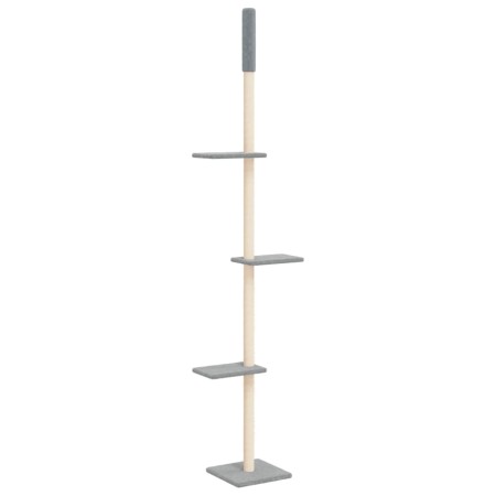 vidaXL Kratzbaum Deckenhoch Hellgrau 267,5-297,5 cm