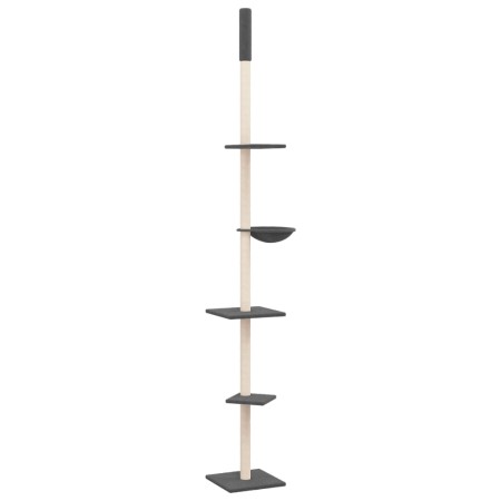 vidaXL Kratzbaum Deckenhoch Dunkelgrau 263,5-289,5 cm