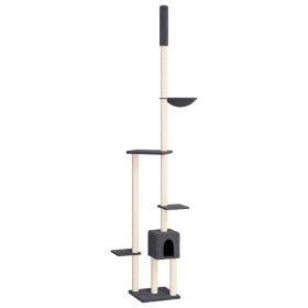 vidaXL Kratzbaum Deckenhoch Dunkelgrau 258,5-284,5 cm