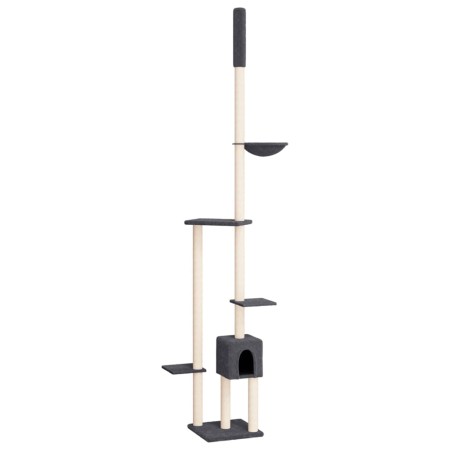 vidaXL Kratzbaum Deckenhoch Dunkelgrau 258,5-284,5 cm