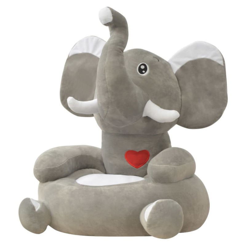 vidaXL Plüsch-Kindersessel Elefant Grau vidaXL Plüsch-Kindersessel Elefant Grau