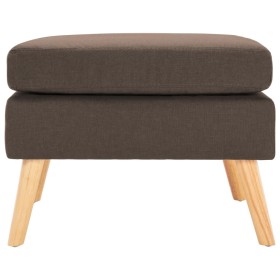 vidaXL Fußhocker Braun Stoff 