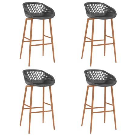 vidaXL Barhocker 4 Stk. Grau 