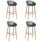 vidaXL Barhocker 4 Stk. Grau vidaXL Barhocker 4 Stk. Grau