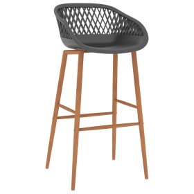 vidaXL Barhocker 4 Stk. Grau 