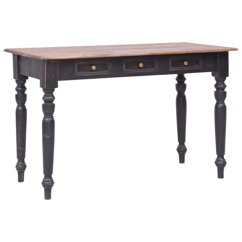 vidaXL Schreibtisch mit 3 Schubladen 117×57×75 cm Massivholz Mahagoni vidaXL Schreibtisch mit 3 Schubladen 117×57×75 cm Massivholz Mahagoni