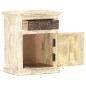 vidaXL Nachttisch Weiß 40×30×50 cm Mango Massivholz vidaXL Nachttisch Weiß 40×30×50 cm Mango Massivholz