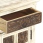 vidaXL Nachttisch Weiß 40×30×50 cm Mango Massivholz vidaXL Nachttisch Weiß 40×30×50 cm Mango Massivholz