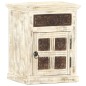 vidaXL Nachttisch Weiß 40×30×50 cm Mango Massivholz vidaXL Nachttisch Weiß 40×30×50 cm Mango Massivholz