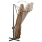 vidaXL Ampelschirm mit Lüftung 400x300 cm Taupe vidaXL Ampelschirm mit Lüftung 400x300 cm Taupe