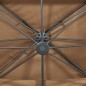 vidaXL Ampelschirm mit Lüftung 400x300 cm Taupe vidaXL Ampelschirm mit Lüftung 400x300 cm Taupe