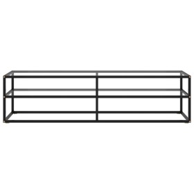vidaXL TV-Schrank Schwarz mit Hartglas 160x40x40 cm