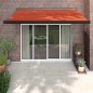 vidaXL Markise Einziehbar Orange und Braun 3,5x2,5 m Stoff & Aluminium