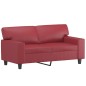 vidaXL 3-tlg. Sofagarnitur mit Kissen Weinrot Kunstleder vidaXL 3-tlg. Sofagarnitur mit Kissen Weinrot Kunstleder