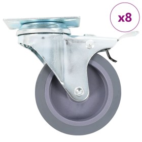 vidaXL 8 Stk. Lenkrollen 75 mm 
