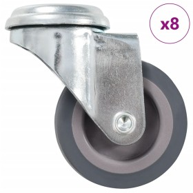 vidaXL 8 Stk. Lenkrollen mit Bolzenloch 50 mm