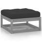 10-tlg. Garten-Lounge-Set mit Kissen Grau Kiefer Massivholz 10-tlg. Garten-Lounge-Set mit Kissen Grau Kiefer Massivholz