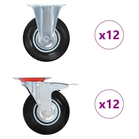vidaXL 24 Stk. Rollen 125 mm