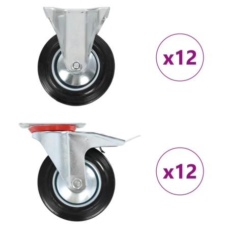vidaXL 24 Stk. Rollen 160 mm