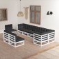 vidaXL 9-tlg. Garten-Lounge-Set mit Kissen Massivholz Kiefer vidaXL 9-tlg. Garten-Lounge-Set mit Kissen Massivholz Kiefer
